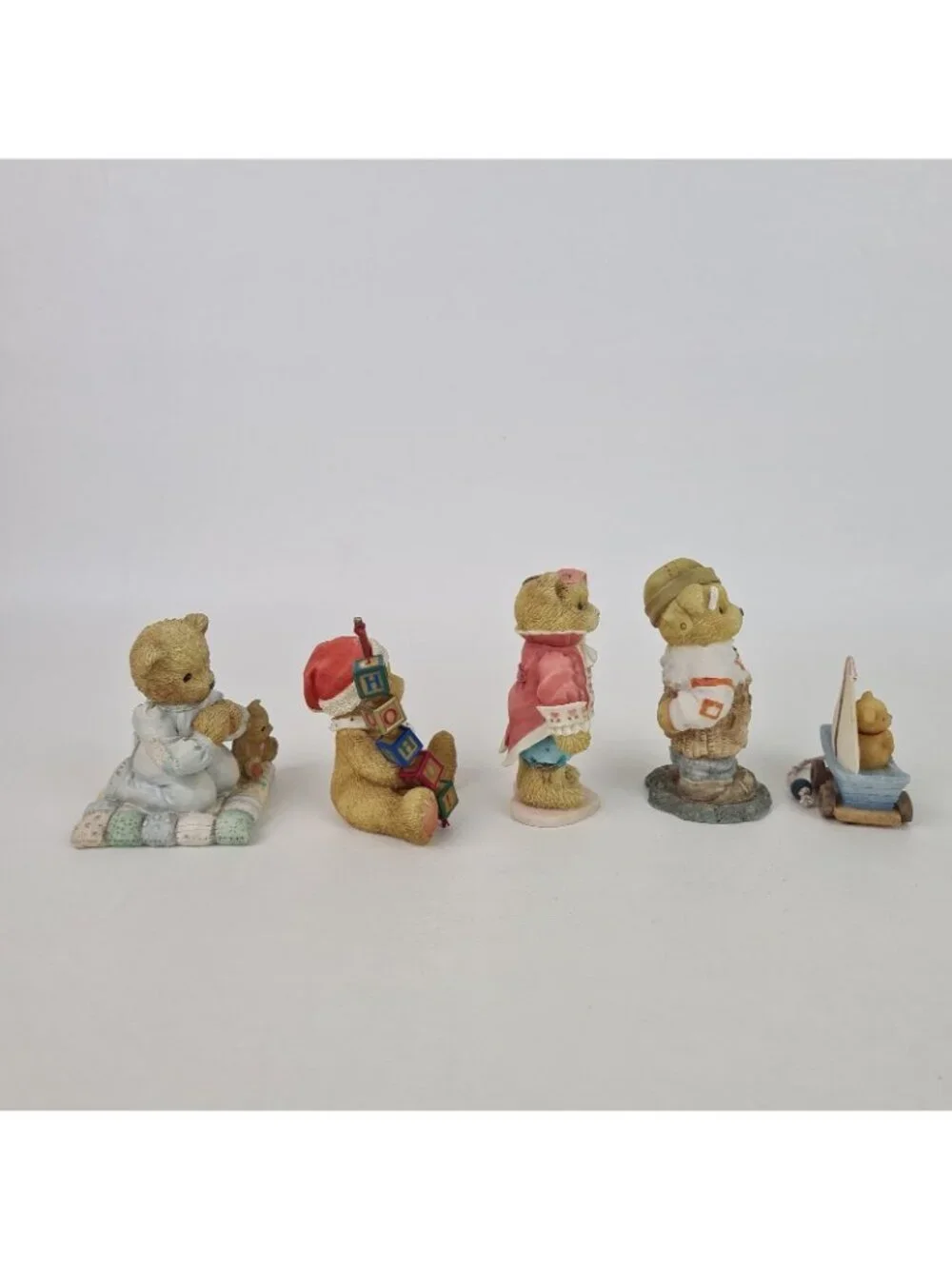 Set Of 5 Cherished Teddies Patrick Darrel Butch Holden 911410 Porcelain Figure